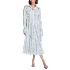 Hl Affair Womens Long Sleeve Midi Dress, Blue